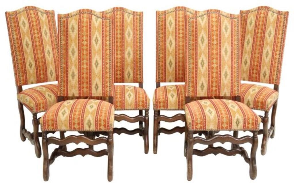 Appraisal: FRENCH LOUIS XIV STYLE HIGHBACK DINING CHAIRS lot of French