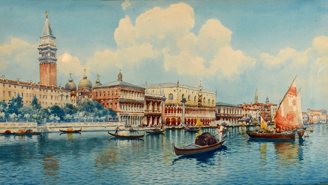 Appraisal: Eugenio Bonivento Italian - The Grand Canal Venice signed watercolour