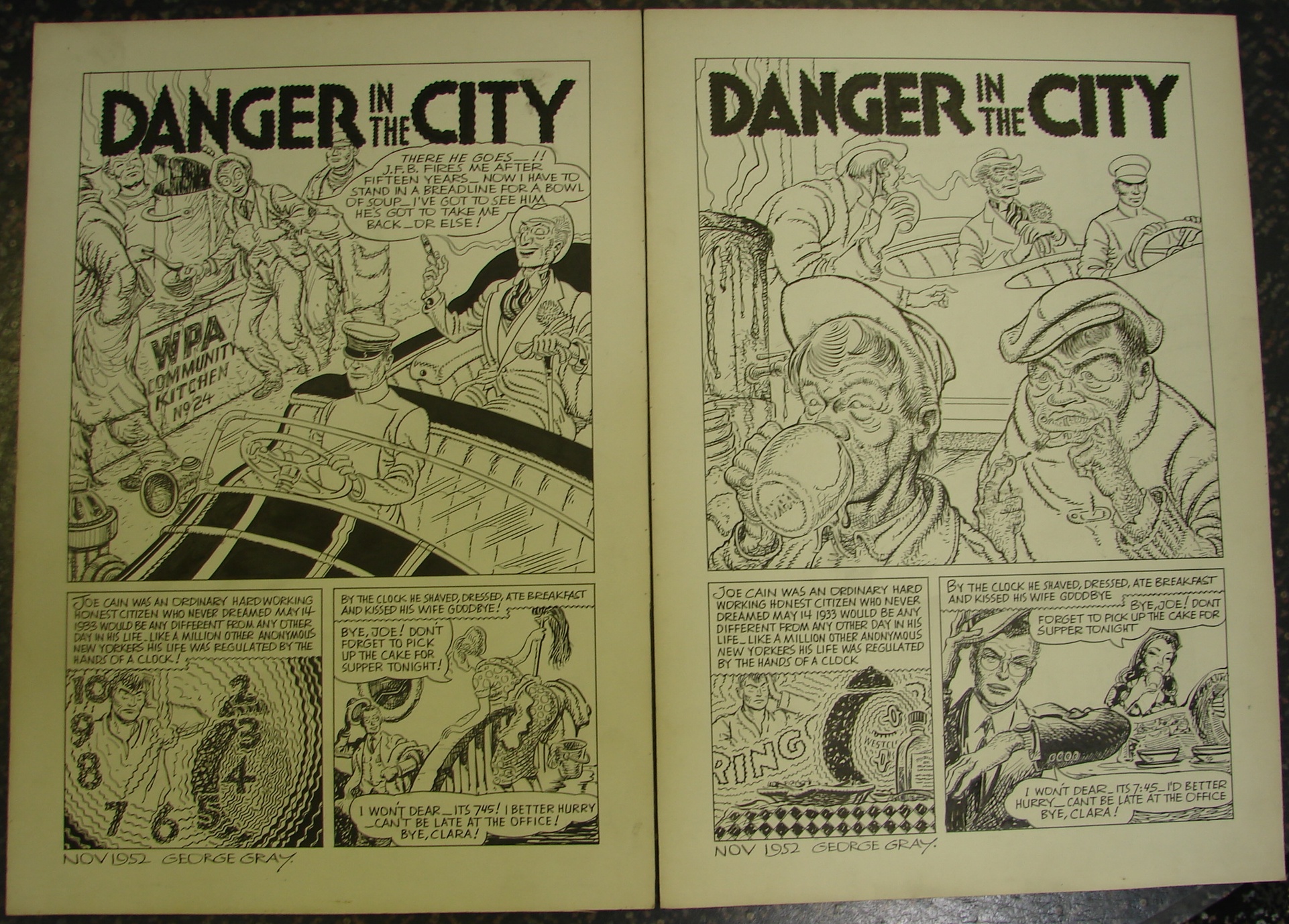 Appraisal: George Gray American - DANGER IN THE CITY group