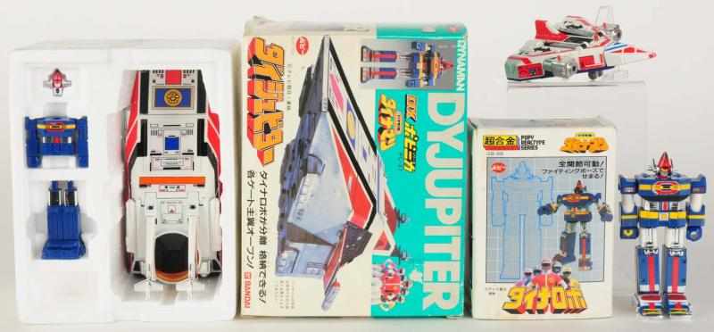 Appraisal: Lot of Bandai Popy Vehicles Includes Bandai DX Dyjupiter Base