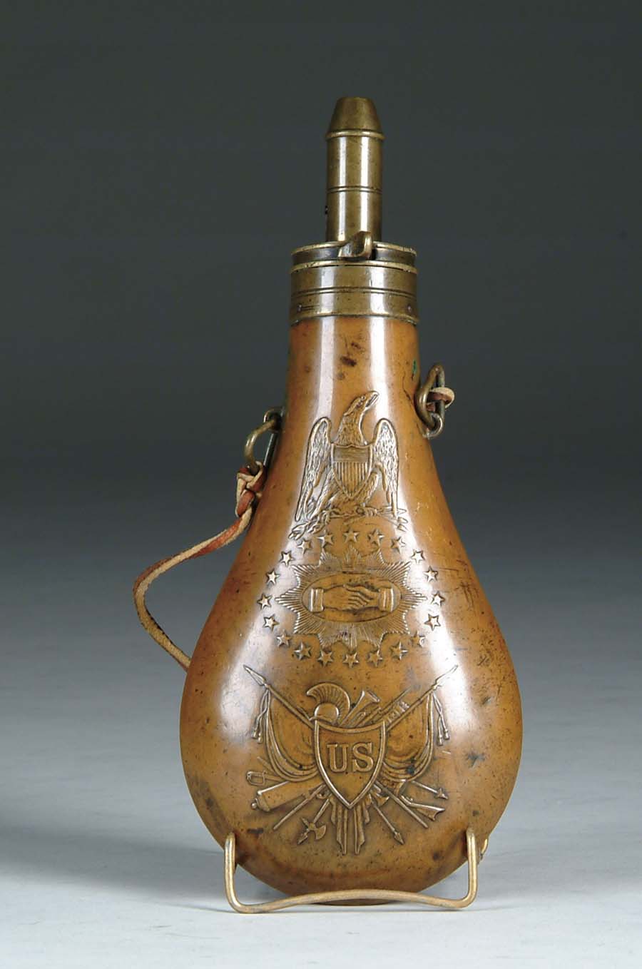 Appraisal: BATTY PEACE FLASK Large bulbous flask with body having early