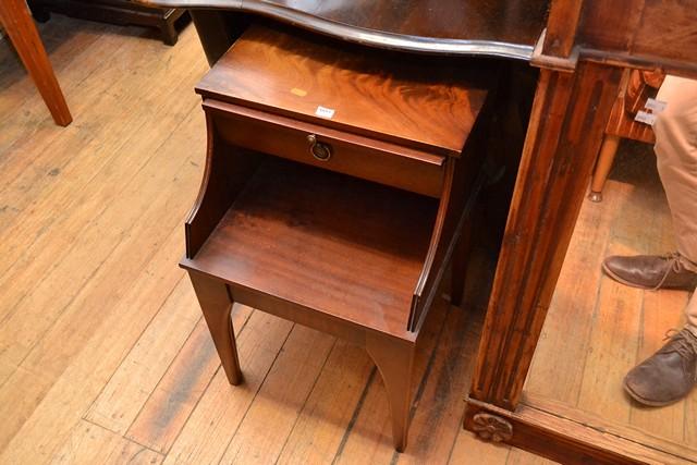 Appraisal: AN ANTIQUE STYLE TELEPHONE TABLE WITH FOLDOUT STOOL