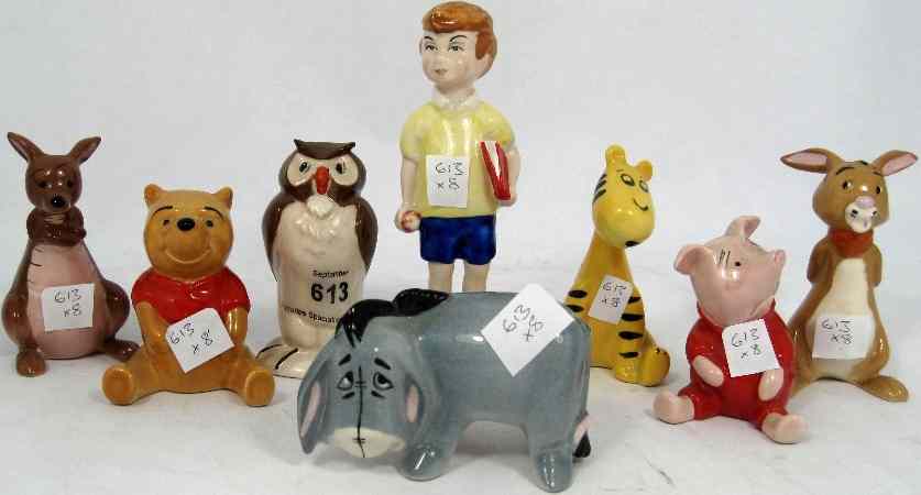 Appraisal: A set of Beswick figures comprising Christopher Robin Kanga Rabbit