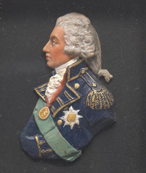 Appraisal: WAX PORTRAIT OF VICE-ADMIRAL HORATIO NELSON x Colored wax half-length