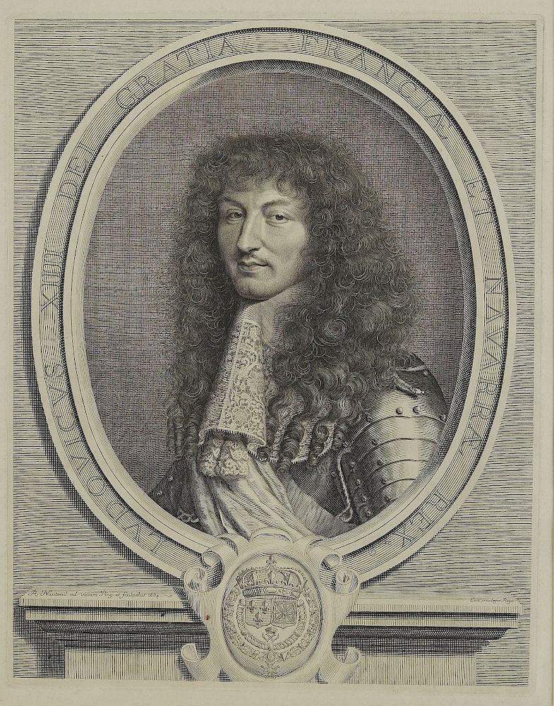 Appraisal: Robert Nanteuil Portrait of Louis XIV of France E Robert