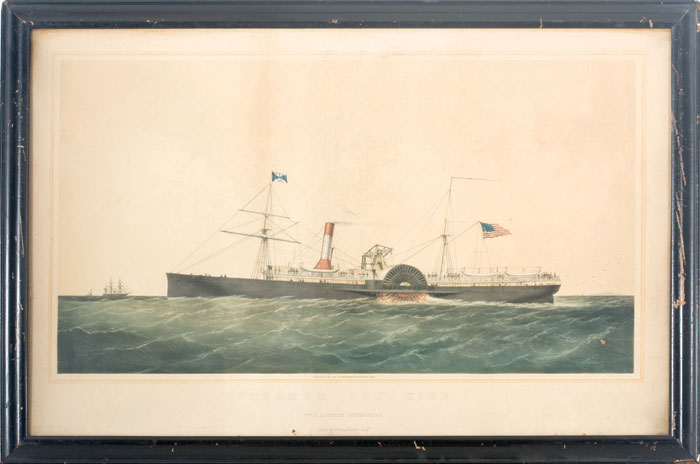 Appraisal: STEAMSHIP FOH KIEN Giant-folio handcolored lithograph Endicott Co Lith Beekman