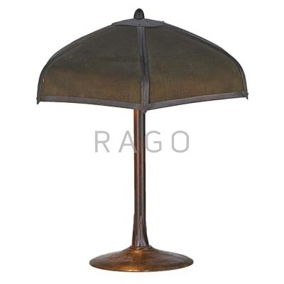 Appraisal: HENRY G CLEAVELAND Table lamp Boston MA ca Copper paper