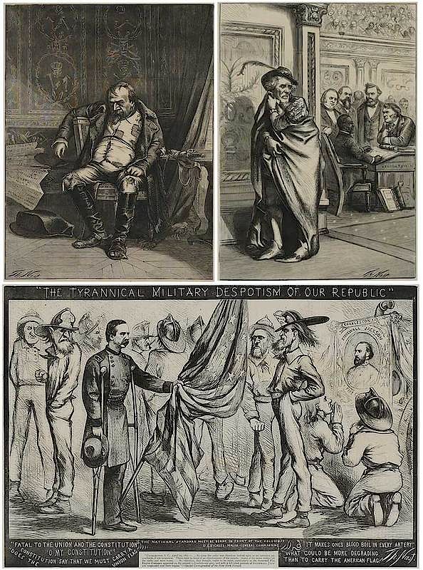 Appraisal: After Thomas Nast German American - Three Harper's Weekly illustrations