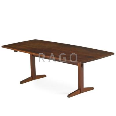 Appraisal: GEORGE NAKASHIMA Trestle dining table Condition Report