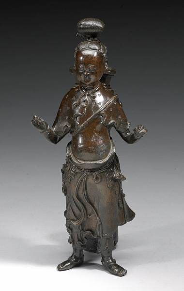 Appraisal: A cast bronze figure of an immortal Ming Dynasty Shown