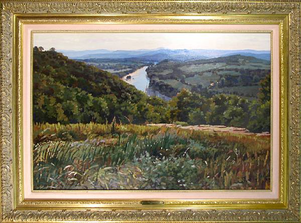 Appraisal: Lee Jamison American A Mountainous Landscape with a River in