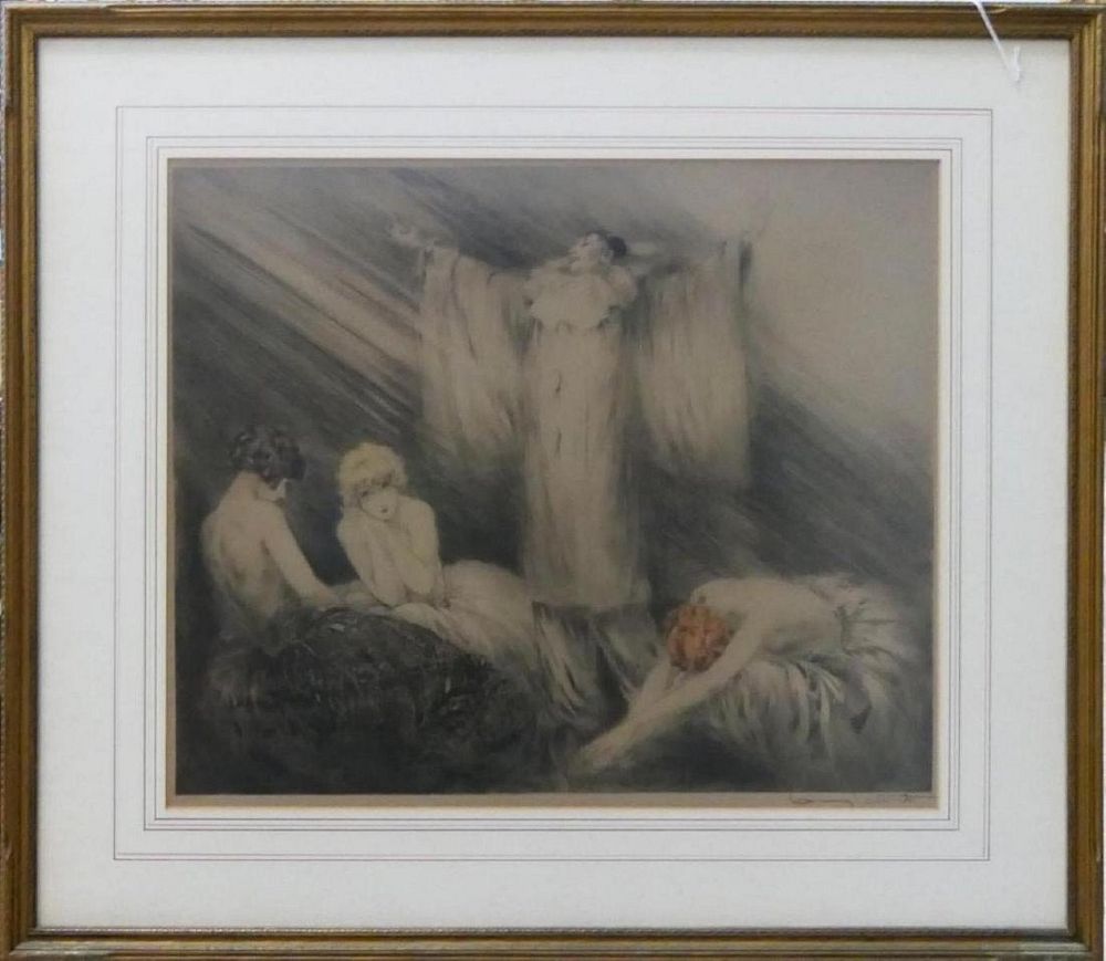 Appraisal: LOUIS ICART FRANCE - EMBOSSED LITHOGRAPH Louis Justin Laurent Icart