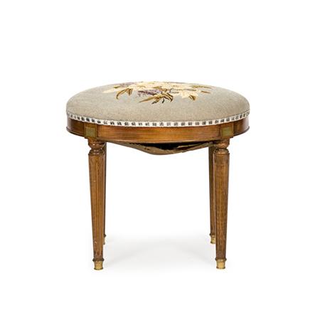 Appraisal: Louis XVI Style Painted Mahogany Stool Estimate -