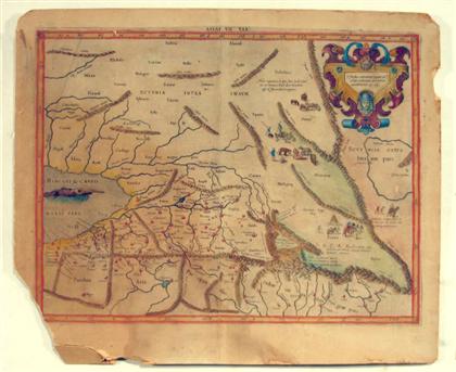 Appraisal: piece Hand-Colored Engraved Map Mercator Gerard Asiae VII Amsterdam x