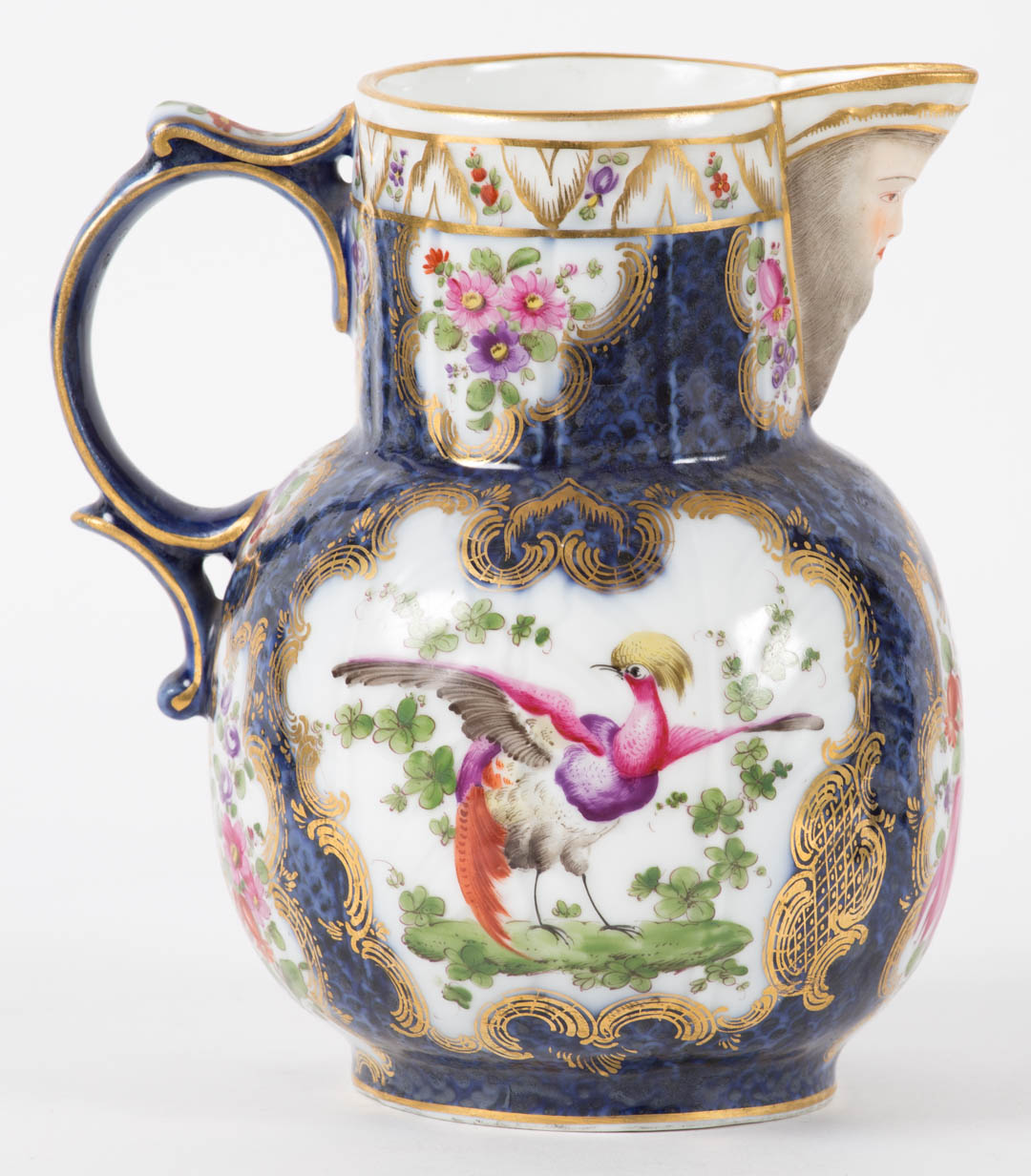 Appraisal: Worcester porcelain jug Dr Wall period circa Bird of Paradise