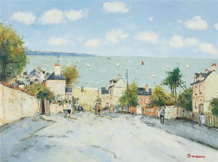 Appraisal: Jean-Pierre Dubord French b La Descent a la Plage Estimate