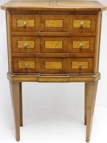 Appraisal: LATE TH C INLAID FRENCH MINIATURE DRAWER CHEST HIGH X