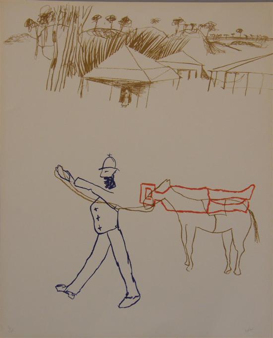 Appraisal: Sidney Nolan - Dead Ned Kelly lying on a horse