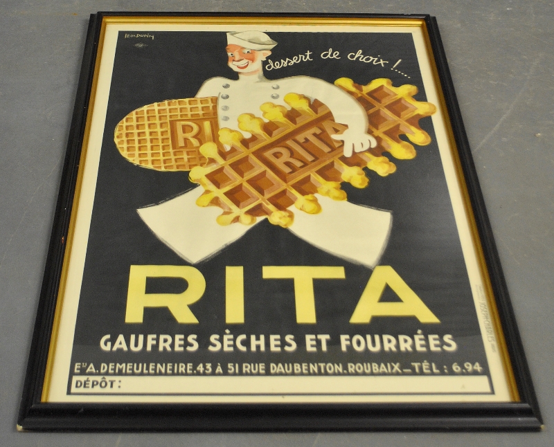 Appraisal: - Leon Dupin Rita lithograph poster French c Site- hx