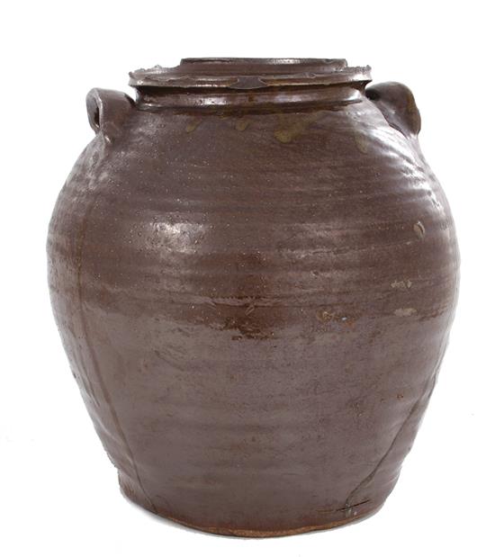 Appraisal: Edgefield stoneware storage jar attributed to Dave circa - probably