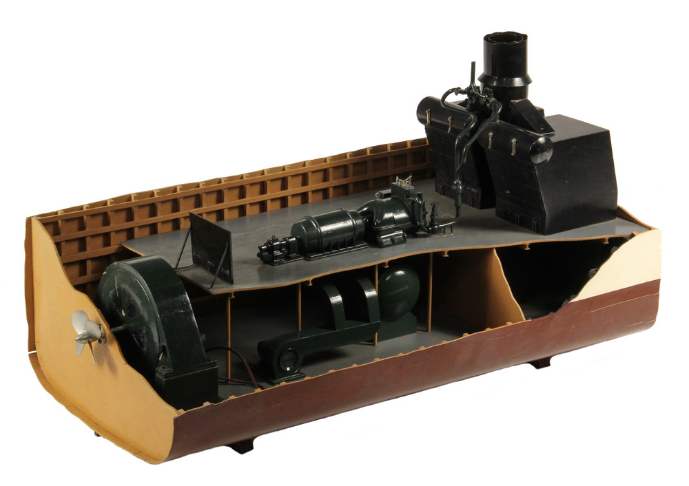 Appraisal: ENGINEER'S SHIP ENGINE MODEL - Twin-Screw Turbo Electric Engine Model