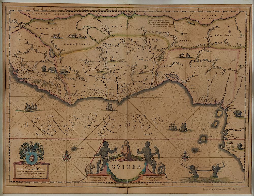 Appraisal: Willem Blaeu Map of Guinea ca Willem Janszoon Blaeu -