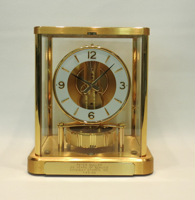 Appraisal: JAEGER-LE COULTRE ATMOS CLOCK caliber brass case with glass panels