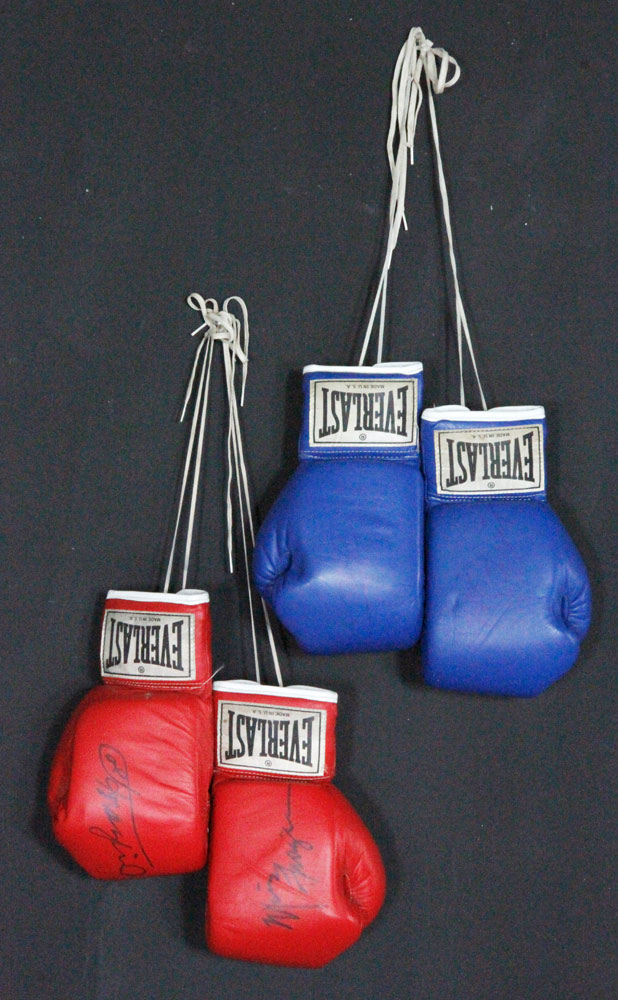 Appraisal: - Boxing Glove Collection Collection of boxing gloves given to