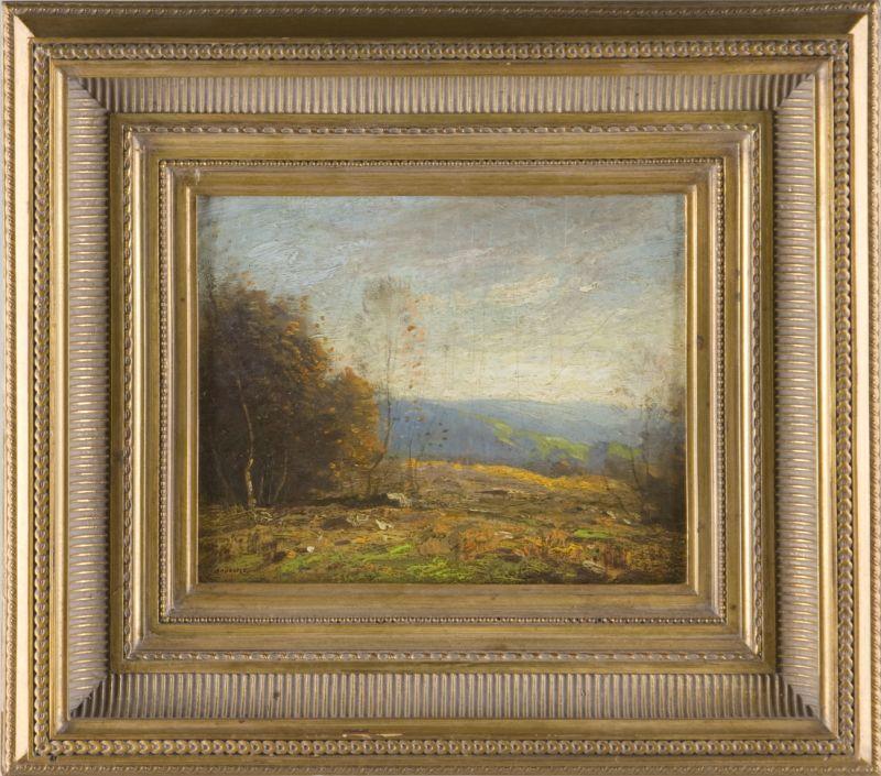 Appraisal: George Bruestle NY CT - Landscape oil on board signed