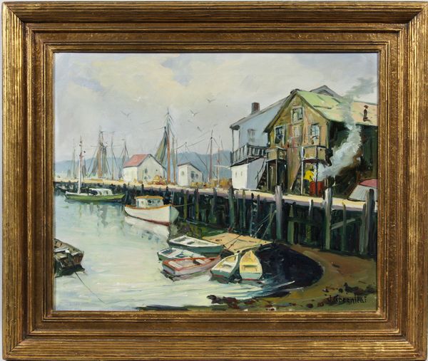 Appraisal: Jacob Greenleaf American - Lobsterman's Pier Gloucester o c x