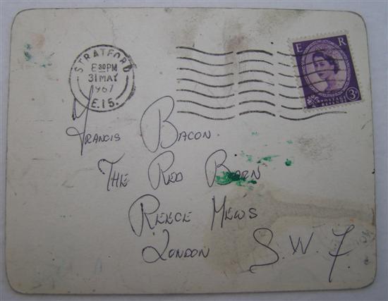 Appraisal: Joan Littlewood Theatre Royal Stratford E Plain postcard to Francis