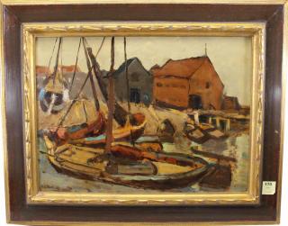 Appraisal: Marie Henrie MacKenzie - Oil on board painting of a