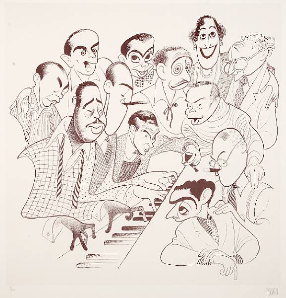 Appraisal: An Al Hirschfeld signed limited edition print titled 'Great American