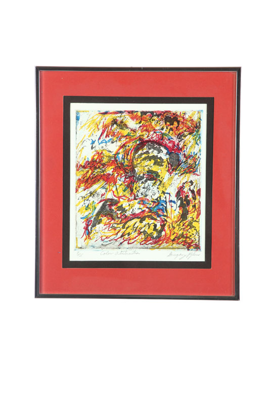 Appraisal: COLOR ABSTRACTION BY GREGORY PFARR AMERICAN TH CENTURY Chromolithograph on