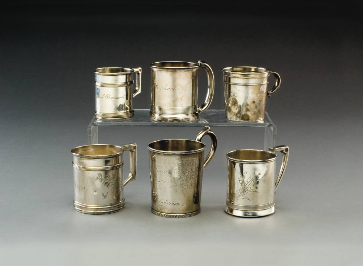 Appraisal: SIX PROVIDENCE RHODE ISLAND SILVER CHILDREN'S CUPS GORHAM MFG CO