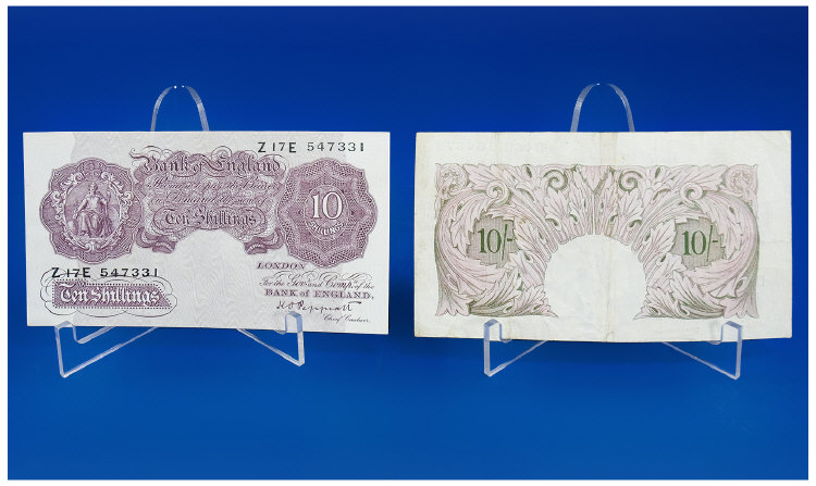 Appraisal: Two Peppiatt Mauve Ten Shilling Notes These notes were issued