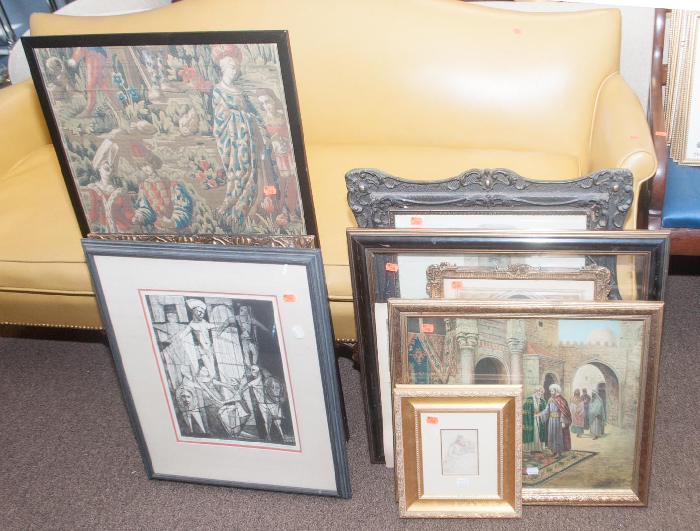 Appraisal: Nine framed artworks Undernumber