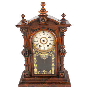 Appraisal: A Carved Rosewood Welch 'Patti VP' Shelf Clock American Late