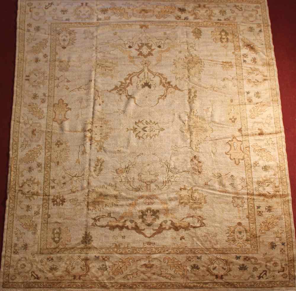 Appraisal: OUSHAK RUG approx ' Retail tag Provenance From a Palm