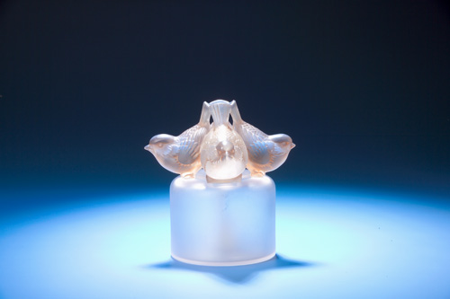 Appraisal: R LALIQUE Perfume burner Carrousel clear and frosted with sepia