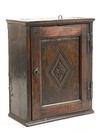 Appraisal: WALL CABINET - th c English Oak Wall Cabinet with