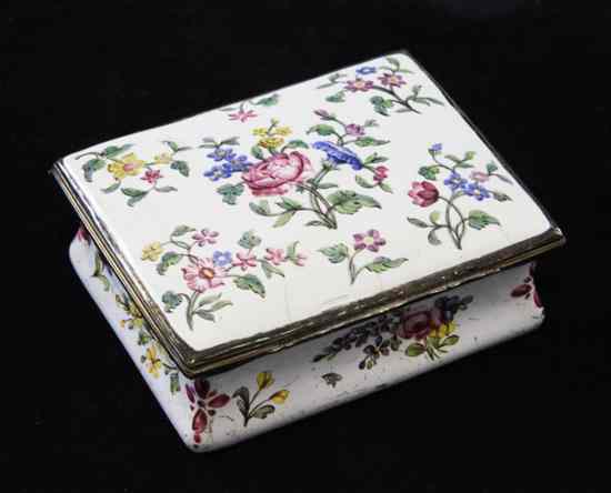 Appraisal: An th century South Staffordshire enamel box decorated throughout with