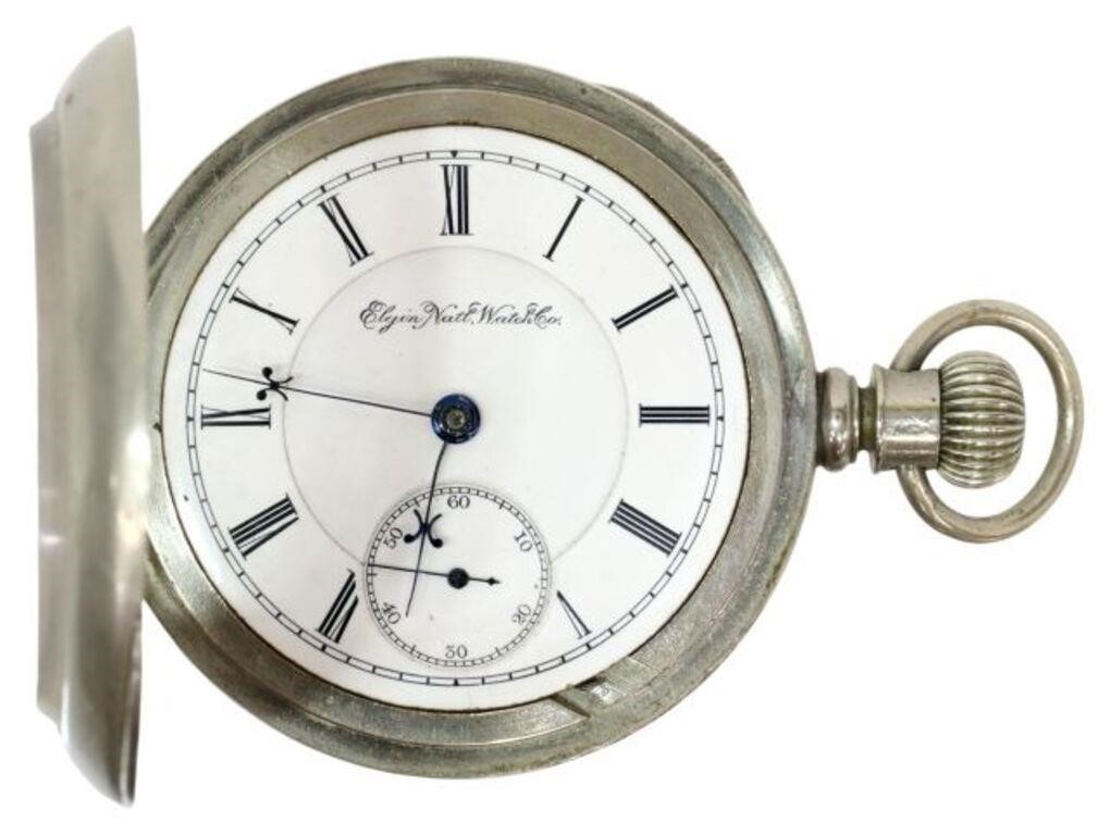 Appraisal: Silverine cased B W Raymond pocket watch Elgin National Watch