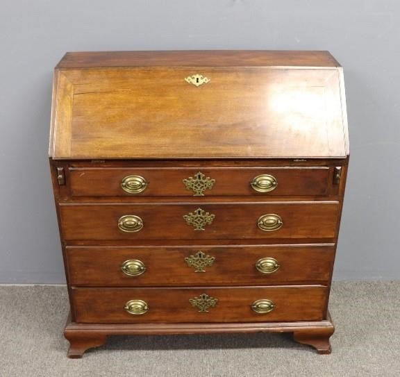 Appraisal: New England maple slant lid desk circa h x w