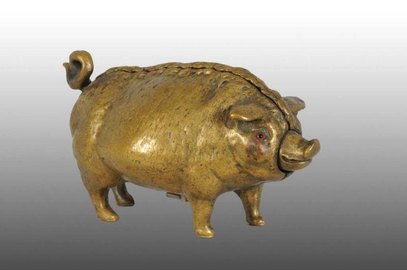 Appraisal: Bronze Figural Mechanical Pig Doorbell Description Circa Working All original