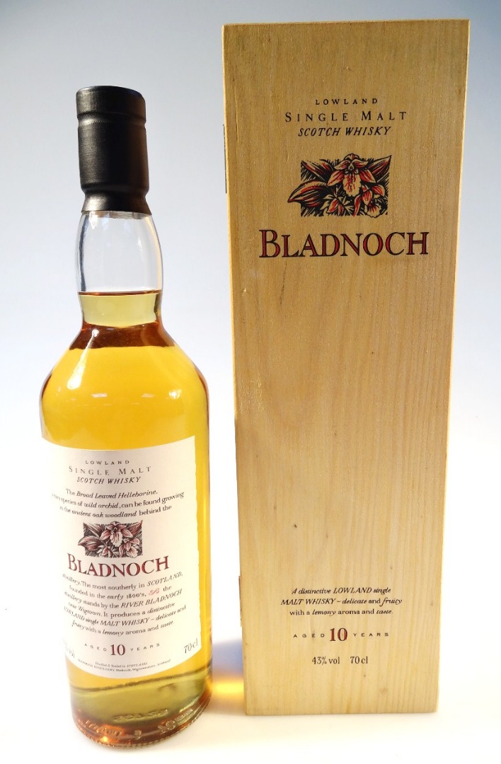 Appraisal: A bottle of Bladnoch ten year old Lowland single malt