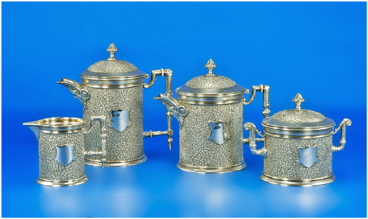 Appraisal: German Silver thC Four Piece Coffee Set The Coffee And