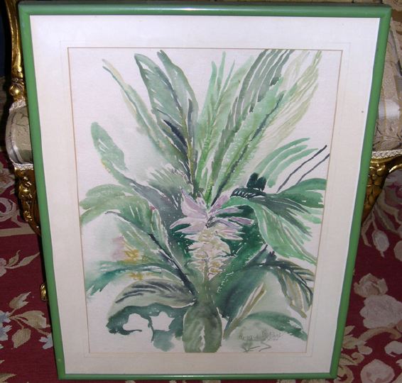 Appraisal: Peggy Repass American New Orleans Contemporary Hidden Lily watercolor on