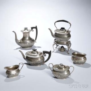 Appraisal: Six Piece George VI Sterling Silver Tea and Coffee Service