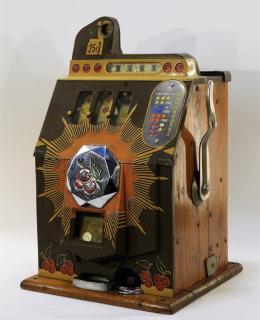 Appraisal: Mills Bursting Cherries Brown Cent Slot Machine UNITED STATES CIRCA